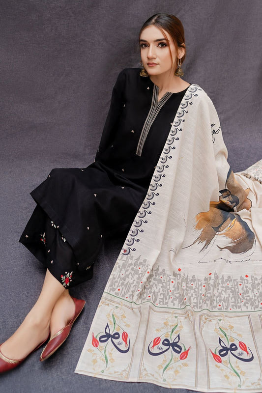 embroidered 3pc lawn suit