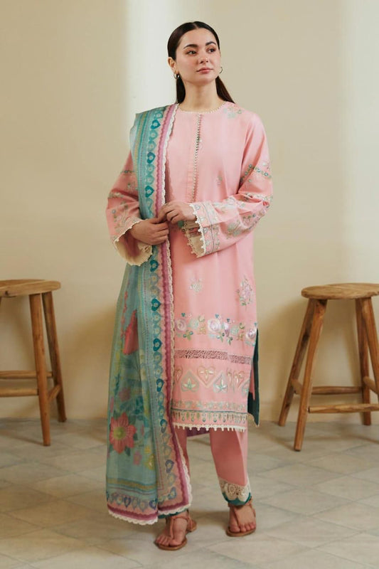 cotton embroidered 3pc