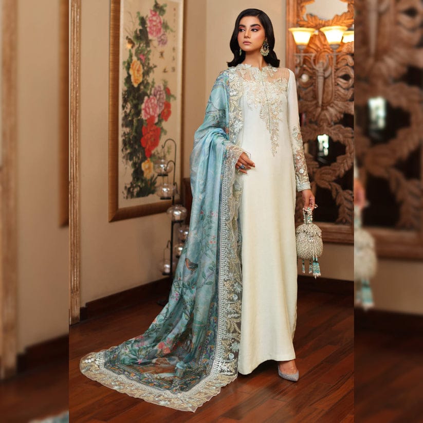 heavy embroidered charmuse silk 3pc