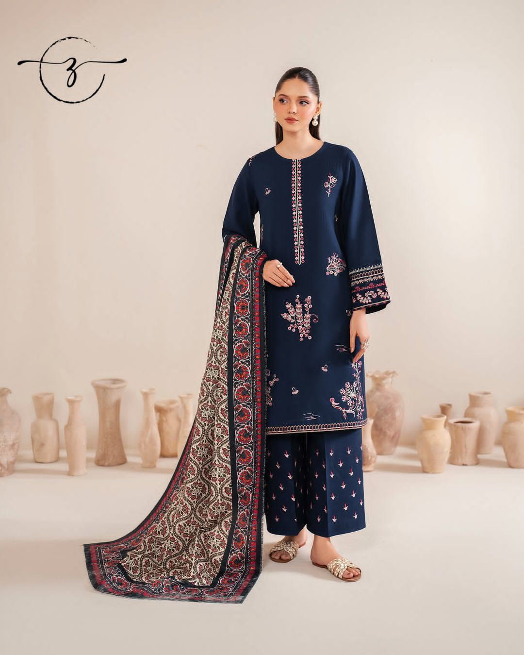 lawn embroidered 3pc