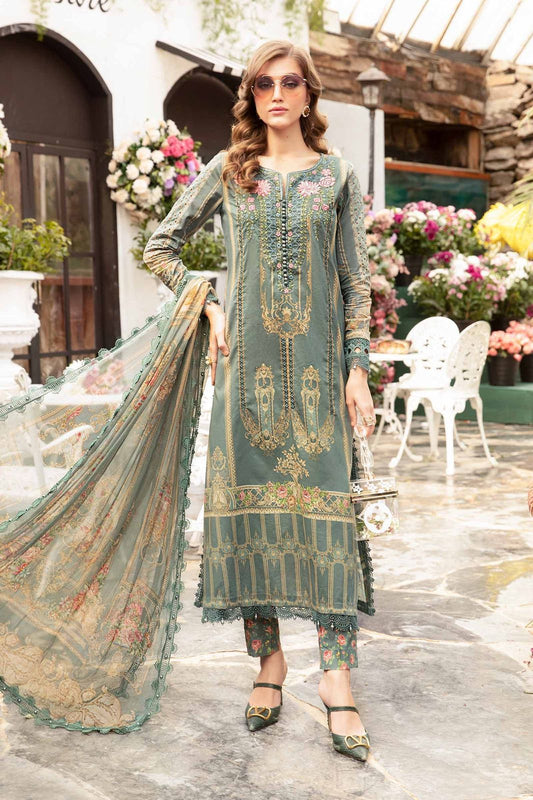 lawn printed embroidered 3pc