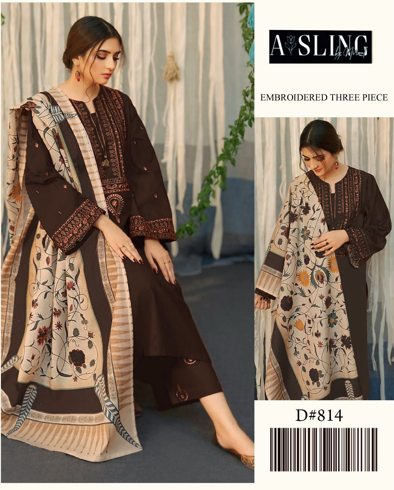 embroidered lawn 3pc